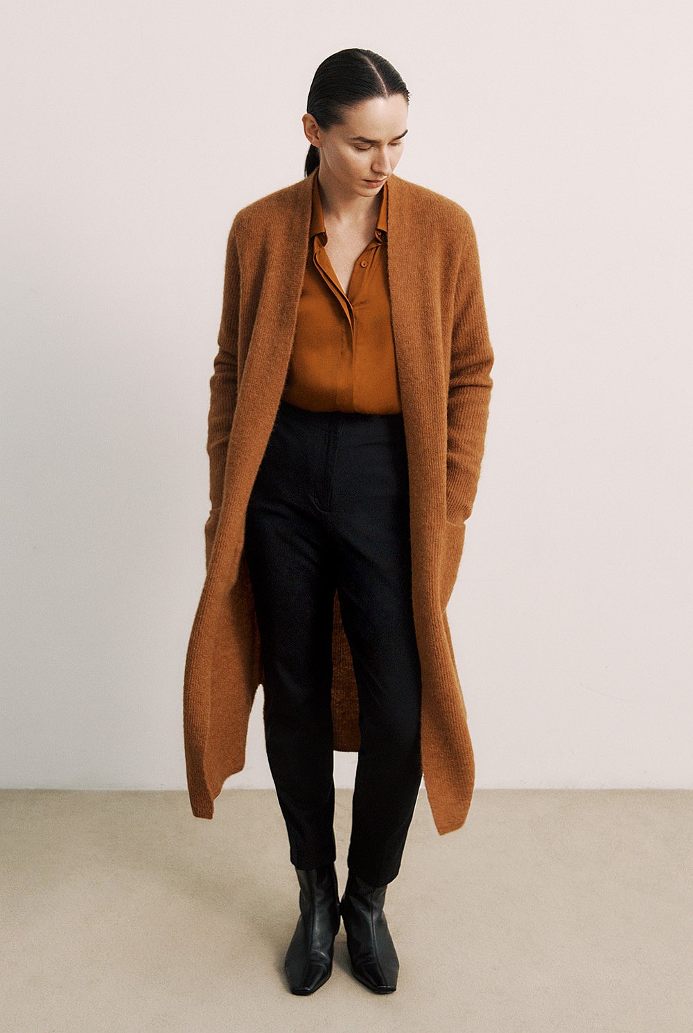 Alpaca Merino Blend Longline Cardigan