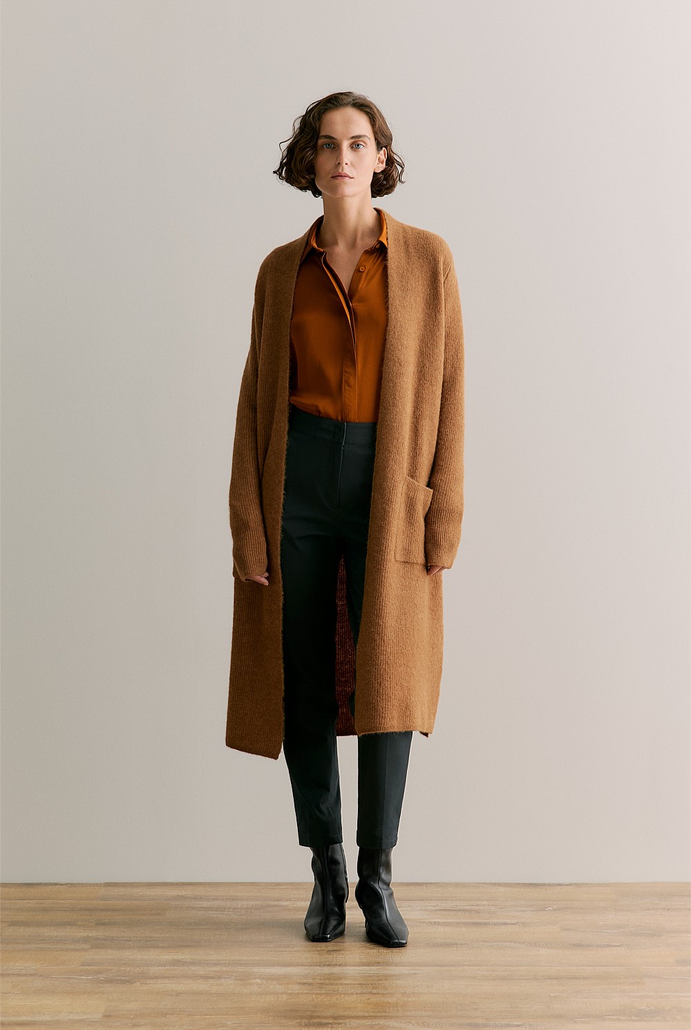 Alpaca Merino Blend Longline Cardigan